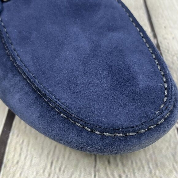 Louis Vuitton LV Driver Moccasins Men’s 10 M Blue Suede Leather NEW with Box Bag